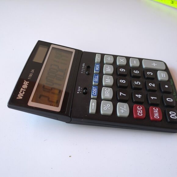 Extra Large 12 Digit Desktop Calculator with‎ Adjustable Tilt LCD Solar Power - Picture 7 of 12